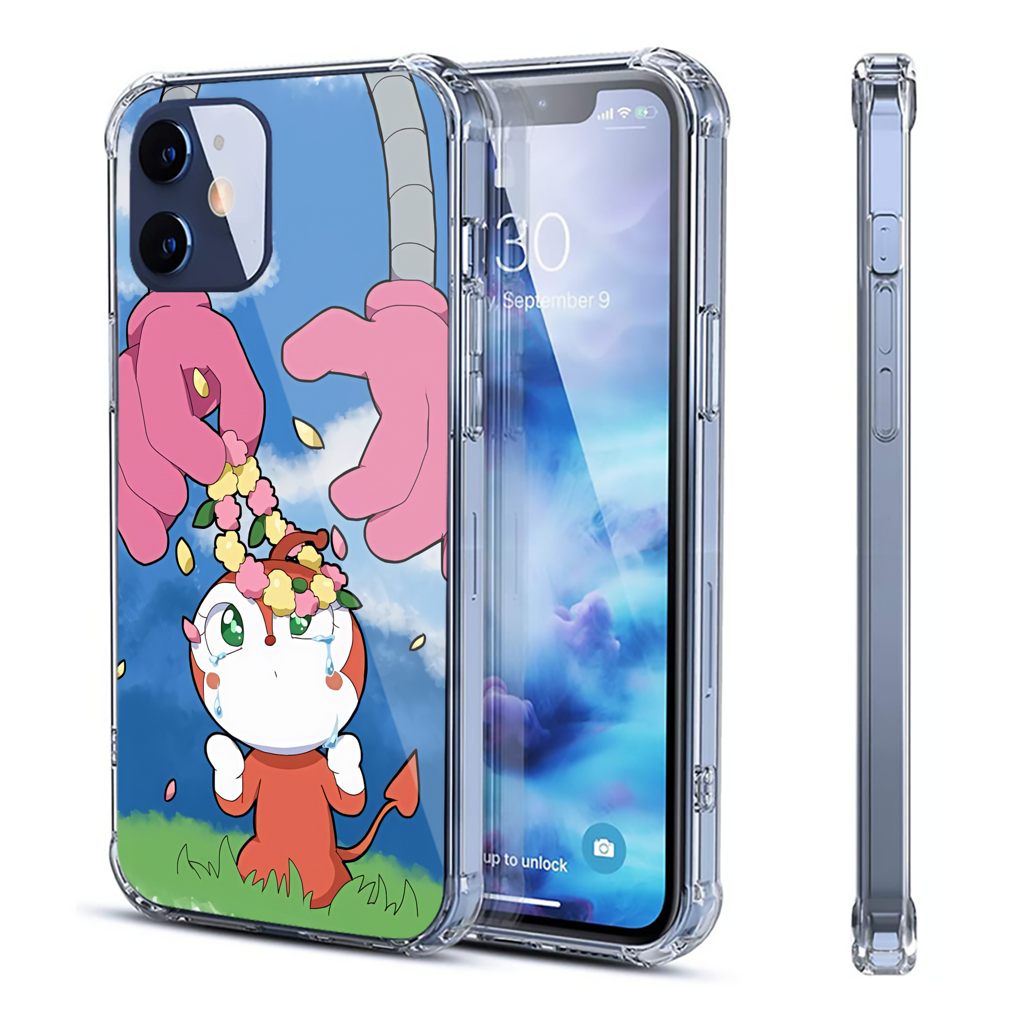 （画像用） アンパンマン Anpanman 【iPhone 12シリーズ対応】透明スマホケース（クリアソフトケース）